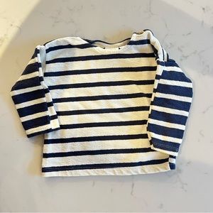 Zara Baby Boy Dark Blue Striped Shirt